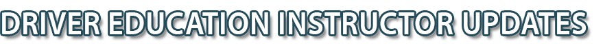 Driver Education Instructor updates logo