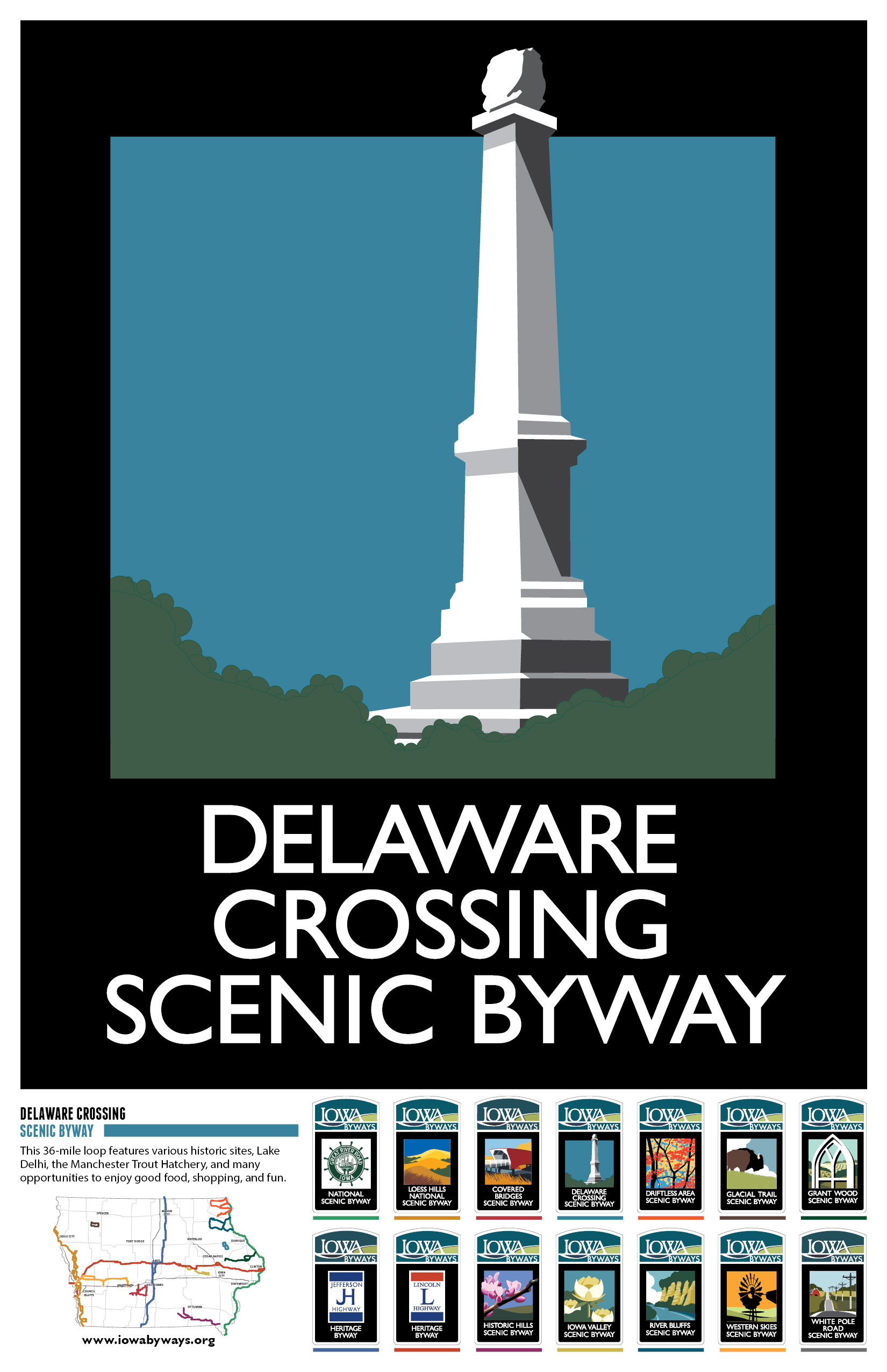 Delaware Crossing Iowa Byways Poster