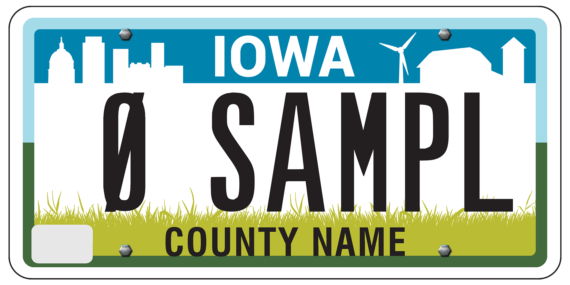 Amateur radio call letter plate